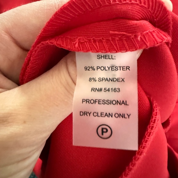 Calvin Klein Red Scuba Sheath Dress Sleeveless NWOT - Picture 7 of 7